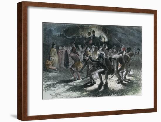 Native American Scalp Dance, C1875-null-Framed Giclee Print