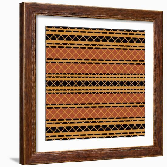 Native American Seamless Pattern-paulrommer-Framed Art Print