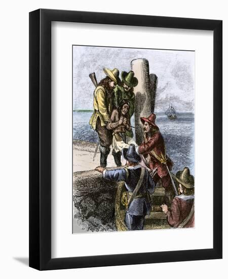 Native American Sent into Slavery by Virginia Colonists, 1600s-null-Framed Giclee Print