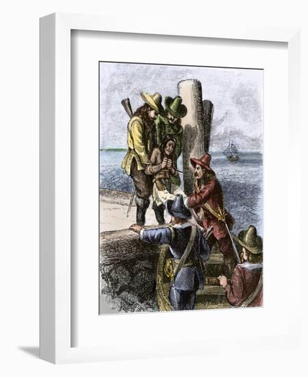 Native American Sent into Slavery by Virginia Colonists, 1600s-null-Framed Giclee Print