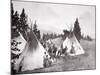 Native American Teepee Camp, Montana, C.1900 (B/W Photo)-American Photographer-Mounted Giclee Print