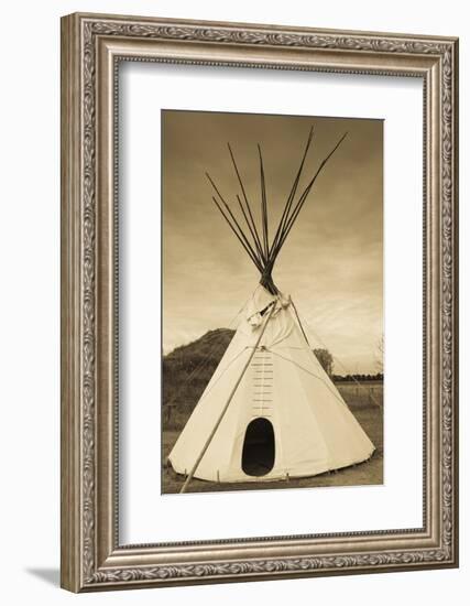 Native American Teepee, Grand Island, Nebraska, USA-Walter Bibikow-Framed Photographic Print