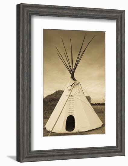 Native American Teepee, Grand Island, Nebraska, USA-Walter Bibikow-Framed Photographic Print