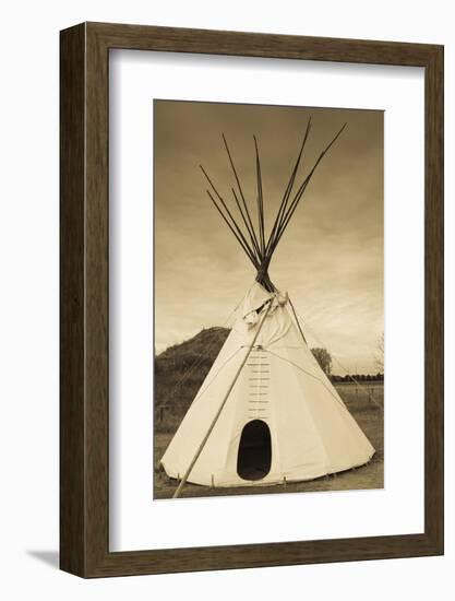 Native American Teepee, Grand Island, Nebraska, USA-Walter Bibikow-Framed Photographic Print