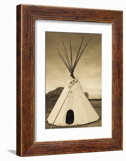 Native American Teepee, Grand Island, Nebraska, USA-Walter Bibikow-Framed Photographic Print