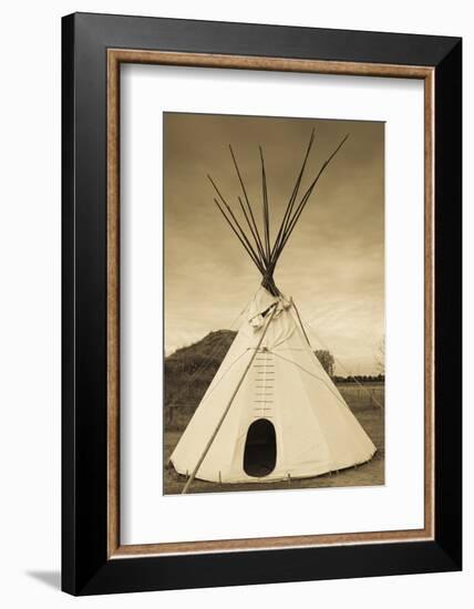 Native American Teepee, Grand Island, Nebraska, USA-Walter Bibikow-Framed Photographic Print