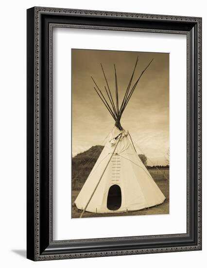 Native American Teepee, Grand Island, Nebraska, USA-Walter Bibikow-Framed Photographic Print