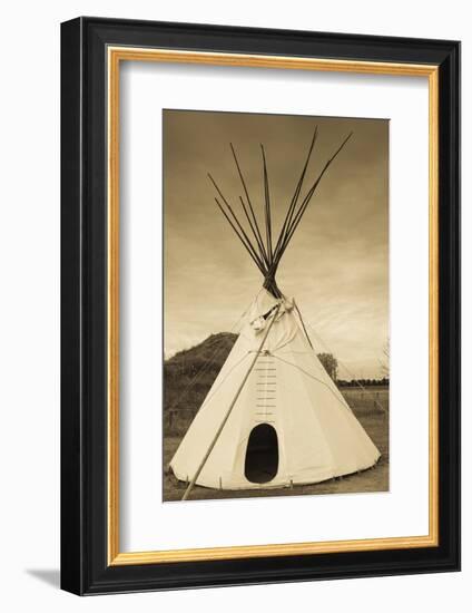 Native American Teepee, Grand Island, Nebraska, USA-Walter Bibikow-Framed Photographic Print