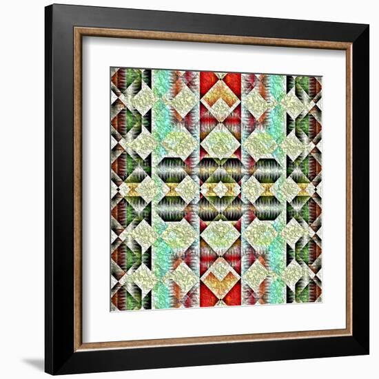 Native American Traditional Pattern-kgtoh-Framed Art Print