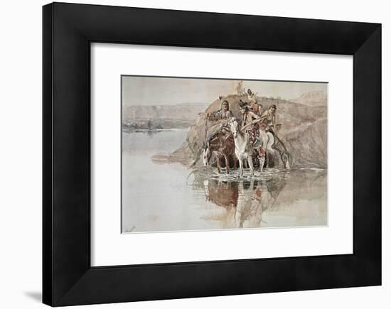 Native American War Party-Charles Marion Russell-Framed Giclee Print