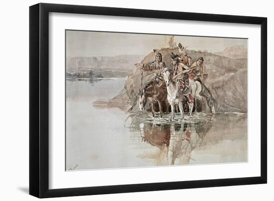 Native American War Party-Charles Marion Russell-Framed Giclee Print