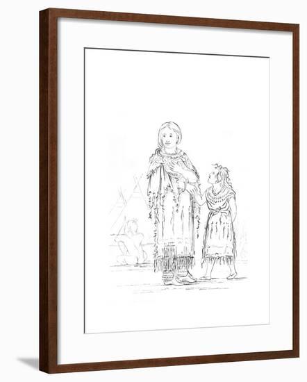Native American Woman and Child, 1841-Myers and Co-Framed Giclee Print
