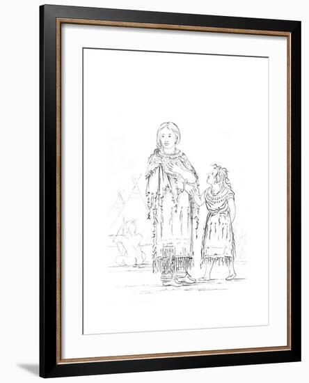 Native American Woman and Child, 1841-Myers and Co-Framed Giclee Print