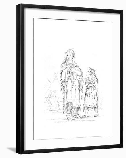 Native American Woman and Child, 1841-Myers and Co-Framed Giclee Print