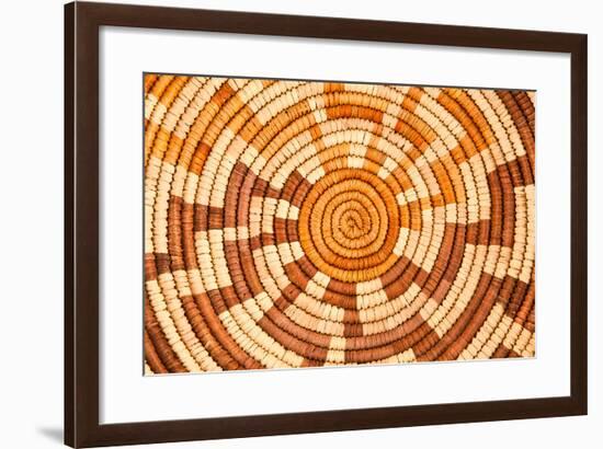 Native American Woven Background Pattern-mandj98-Framed Art Print