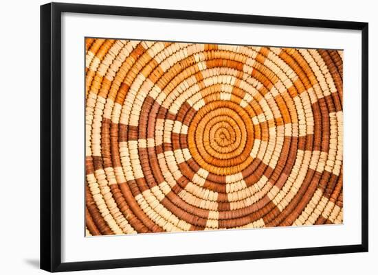 Native American Woven Background Pattern-mandj98-Framed Art Print