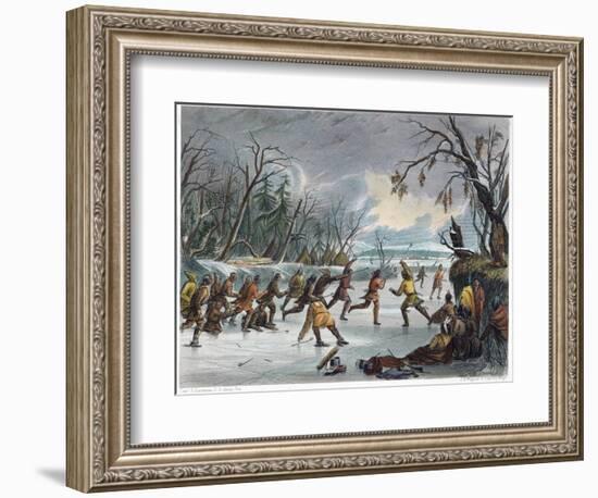 Native Americans: Ball Play, 1855-null-Framed Giclee Print