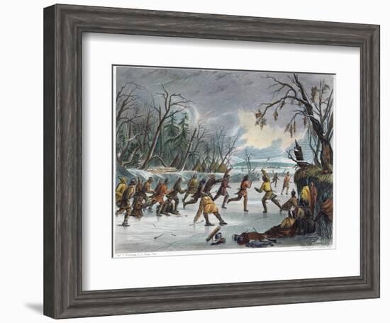 Native Americans: Ball Play, 1855-null-Framed Giclee Print