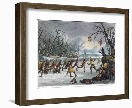Native Americans: Ball Play, 1855-null-Framed Giclee Print