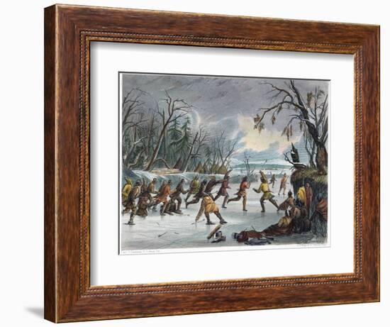 Native Americans: Ball Play, 1855-null-Framed Giclee Print