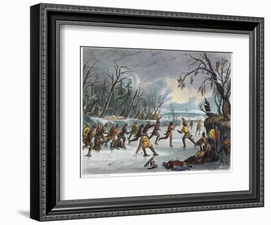 Native Americans: Ball Play, 1855-null-Framed Giclee Print