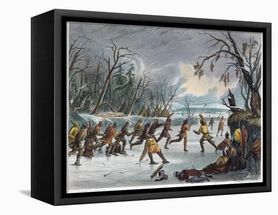 Native Americans: Ball Play, 1855-null-Framed Premier Image Canvas