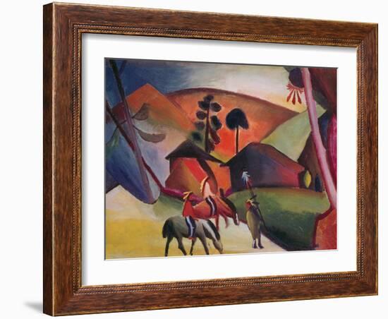 Native Americans on Horses, 1911-Auguste Macke-Framed Giclee Print