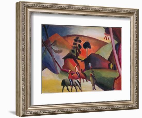 Native Americans on Horses, 1911-Auguste Macke-Framed Giclee Print