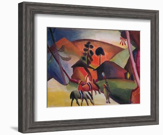 Native Americans on Horses, 1911-Auguste Macke-Framed Giclee Print