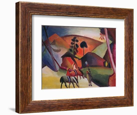 Native Americans on Horses, 1911-Auguste Macke-Framed Giclee Print