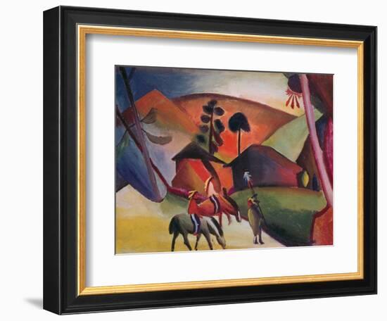 Native Americans on Horses, 1911-Auguste Macke-Framed Giclee Print