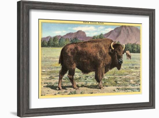 Native Buffalo-null-Framed Art Print