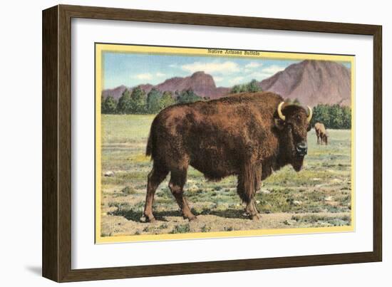 Native Buffalo-null-Framed Art Print