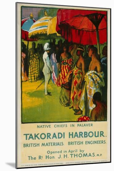 Native Chiefs in Palaver, Takoradi Harbour-Gerald Spencer Pryse-Mounted Giclee Print