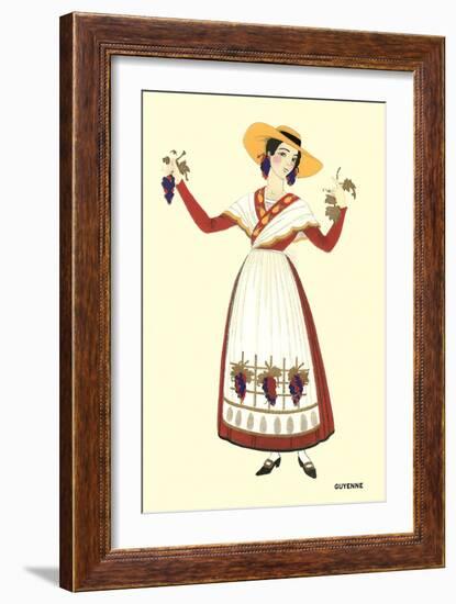 Native Costume of Guyenne-null-Framed Art Print