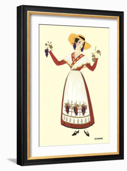 Native Costume of Guyenne-null-Framed Art Print