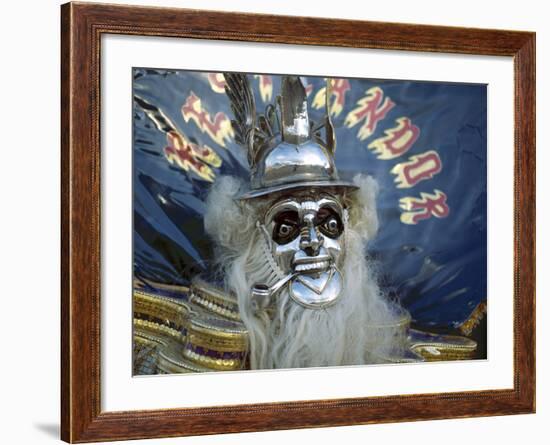 Native Dancer in Mask and Headdress, La Paz, Bolivia-Jim Zuckerman-Framed Photographic Print