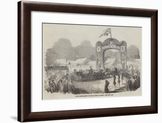 Native Entertainment to European Troops at Bombay-null-Framed Giclee Print
