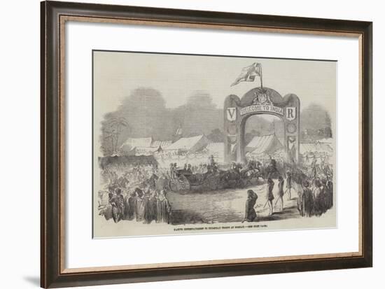 Native Entertainment to European Troops at Bombay-null-Framed Giclee Print