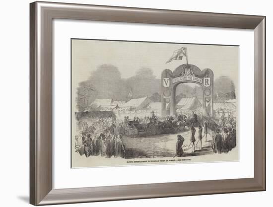 Native Entertainment to European Troops at Bombay-null-Framed Giclee Print