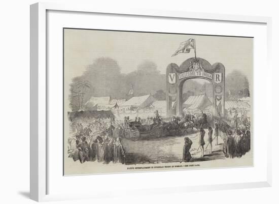 Native Entertainment to European Troops at Bombay-null-Framed Giclee Print