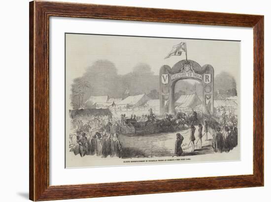 Native Entertainment to European Troops at Bombay-null-Framed Giclee Print