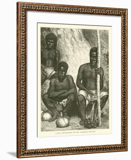 Native Fruit-Sellers of New Caledonia, Papuans-null-Framed Giclee Print