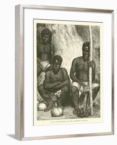 Native Fruit-Sellers of New Caledonia, Papuans-null-Framed Giclee Print