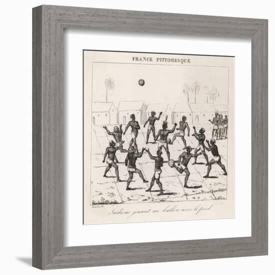 Native Guyanese Indians Play a Regional Variant of Football Reliant It Appears-Laucauchie-Framed Art Print