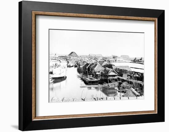 Native Houses, Saigon, C.1870s-null-Framed Photographic Print