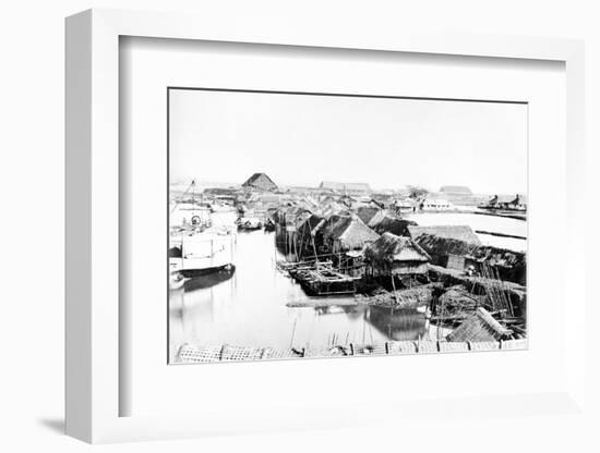 Native Houses, Saigon, C.1870s-null-Framed Photographic Print