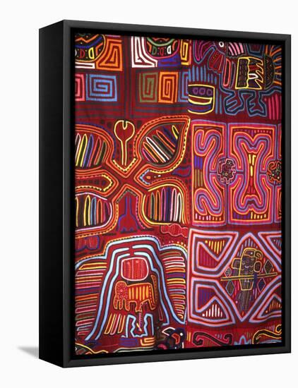 Native Indian Artwork, Mola, Panama-Bill Bachmann-Framed Premier Image Canvas