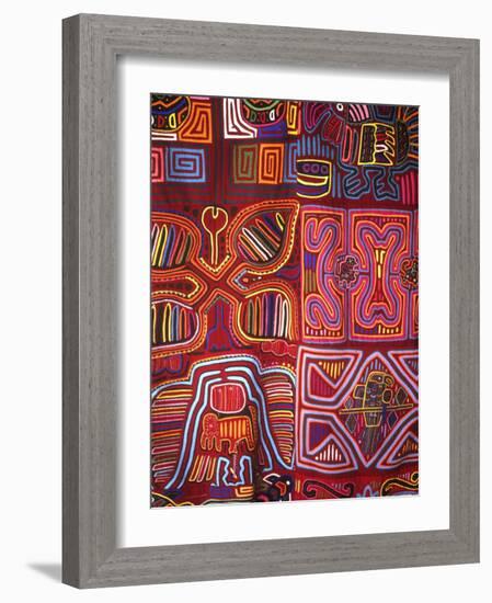 Native Indian Artwork, Mola, Panama-Bill Bachmann-Framed Photographic Print