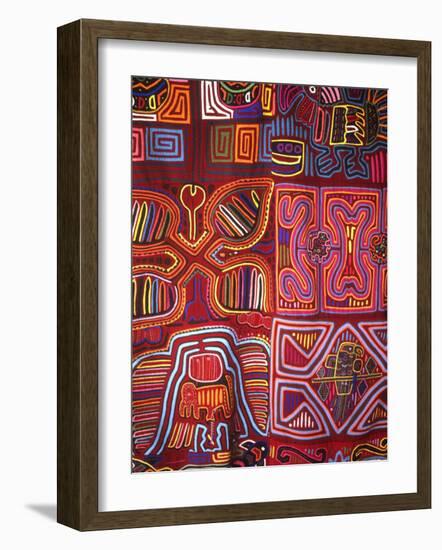 Native Indian Artwork, Mola, Panama-Bill Bachmann-Framed Photographic Print